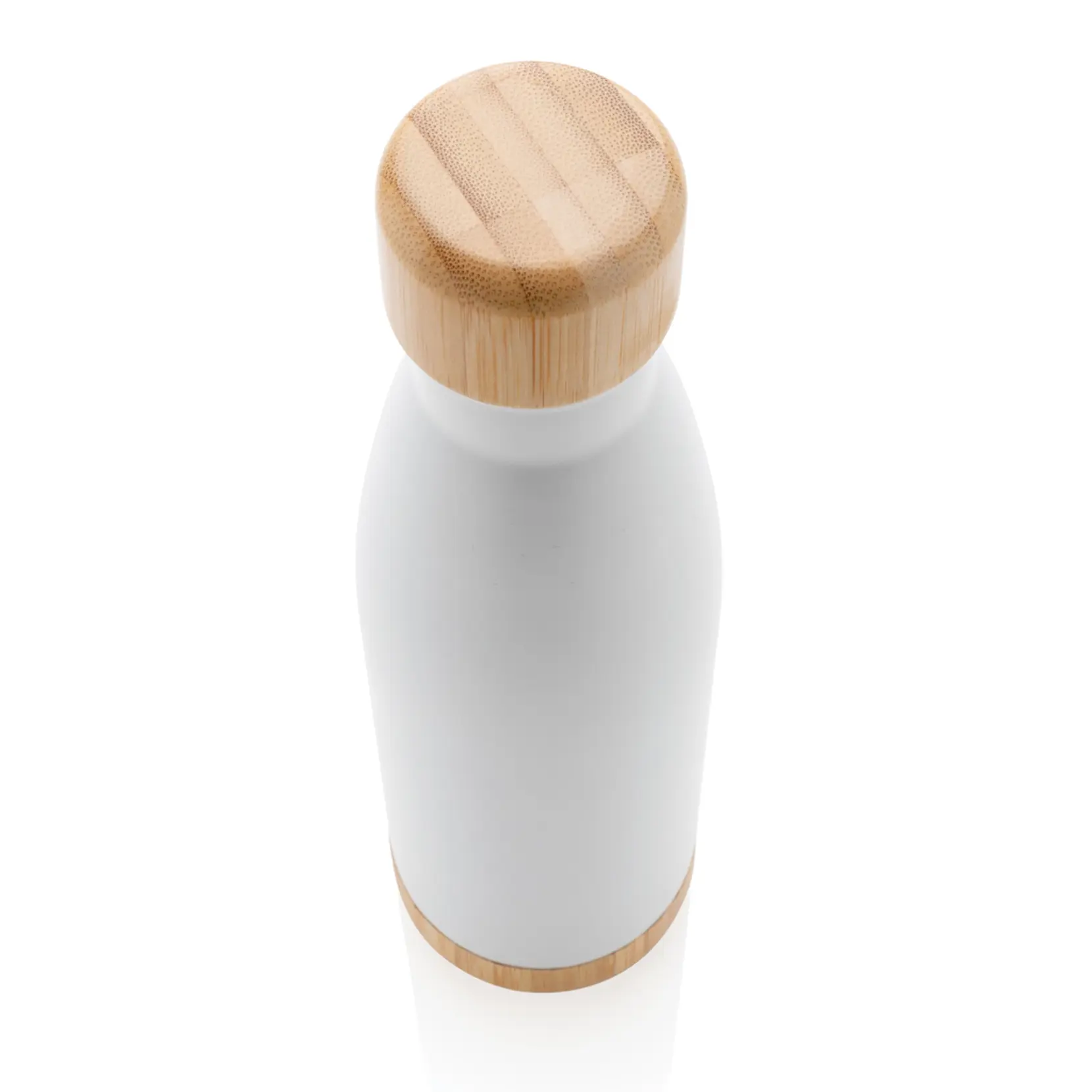 Bild på Vakuum stainless steel flaska med kork och botten i bambu