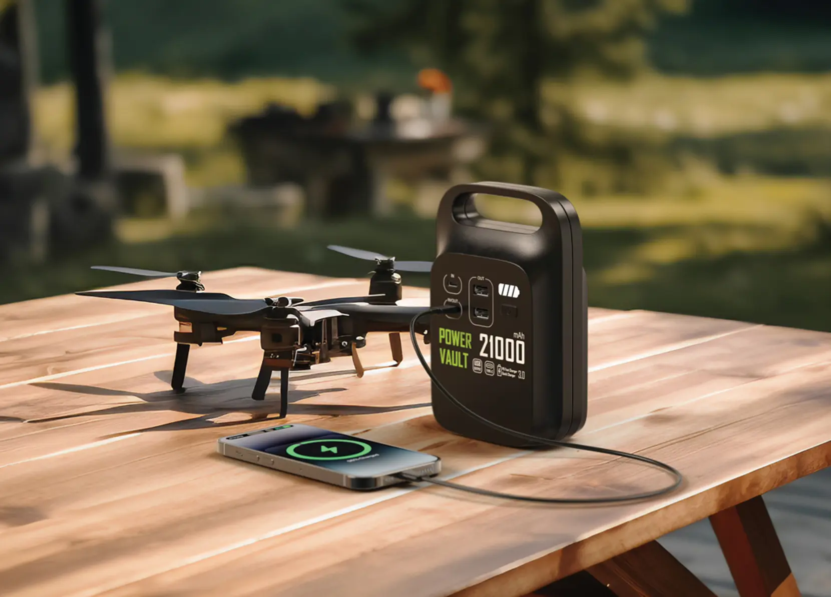 Bild på Power Vault 21.000 mAh bärbar kraftstation RCS rplast