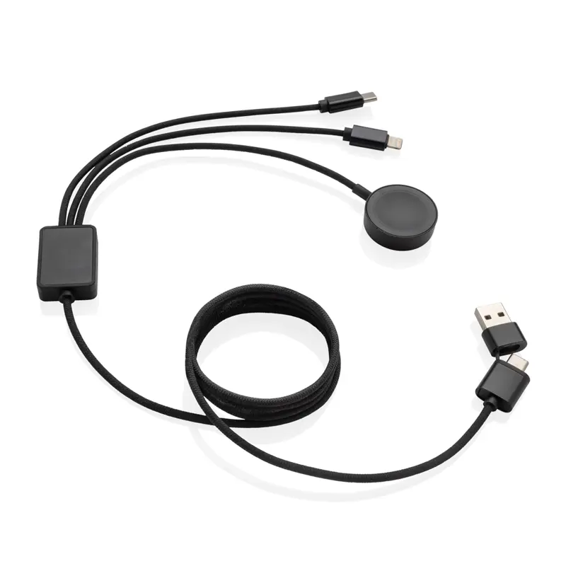 Terra RCS rPET 6-i-1 laddningskabel med klockladdare