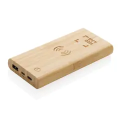 Bild på 8.000 mAh, 5W trådlös powerbank i bambu