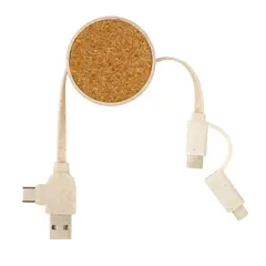 Bild på Kork och vete 6-i-1 utdragbar kabel