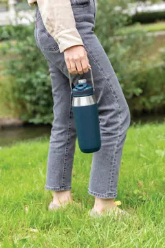 Bild på Vakuumflaska i S/S, lock med dubbelfunktion, 1L
