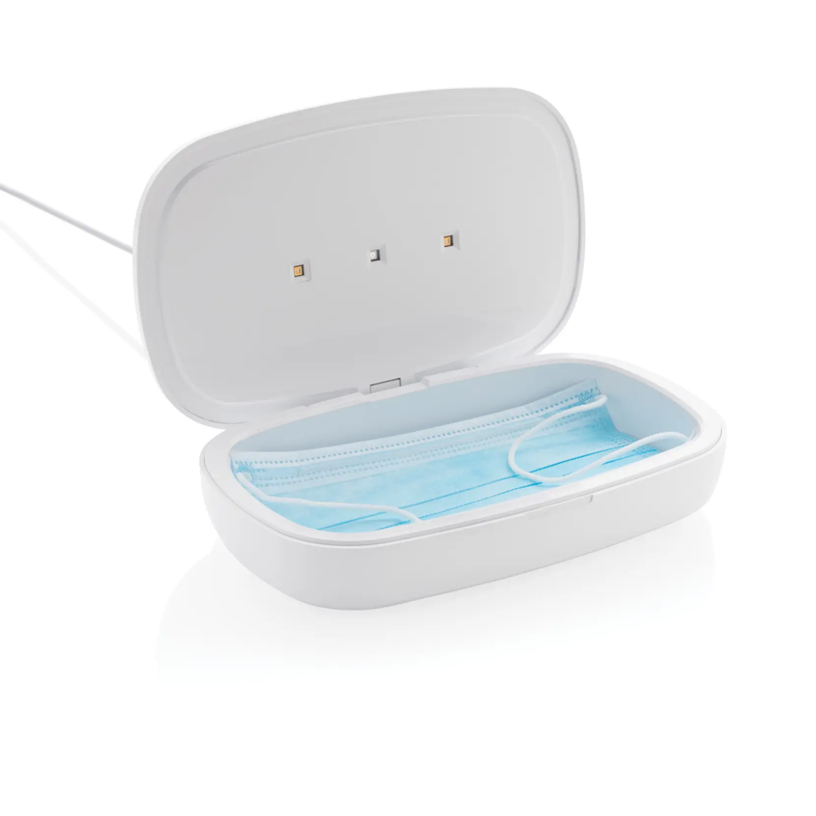 Bild på UV-C steriliseringsbox med 5W trådlös laddare