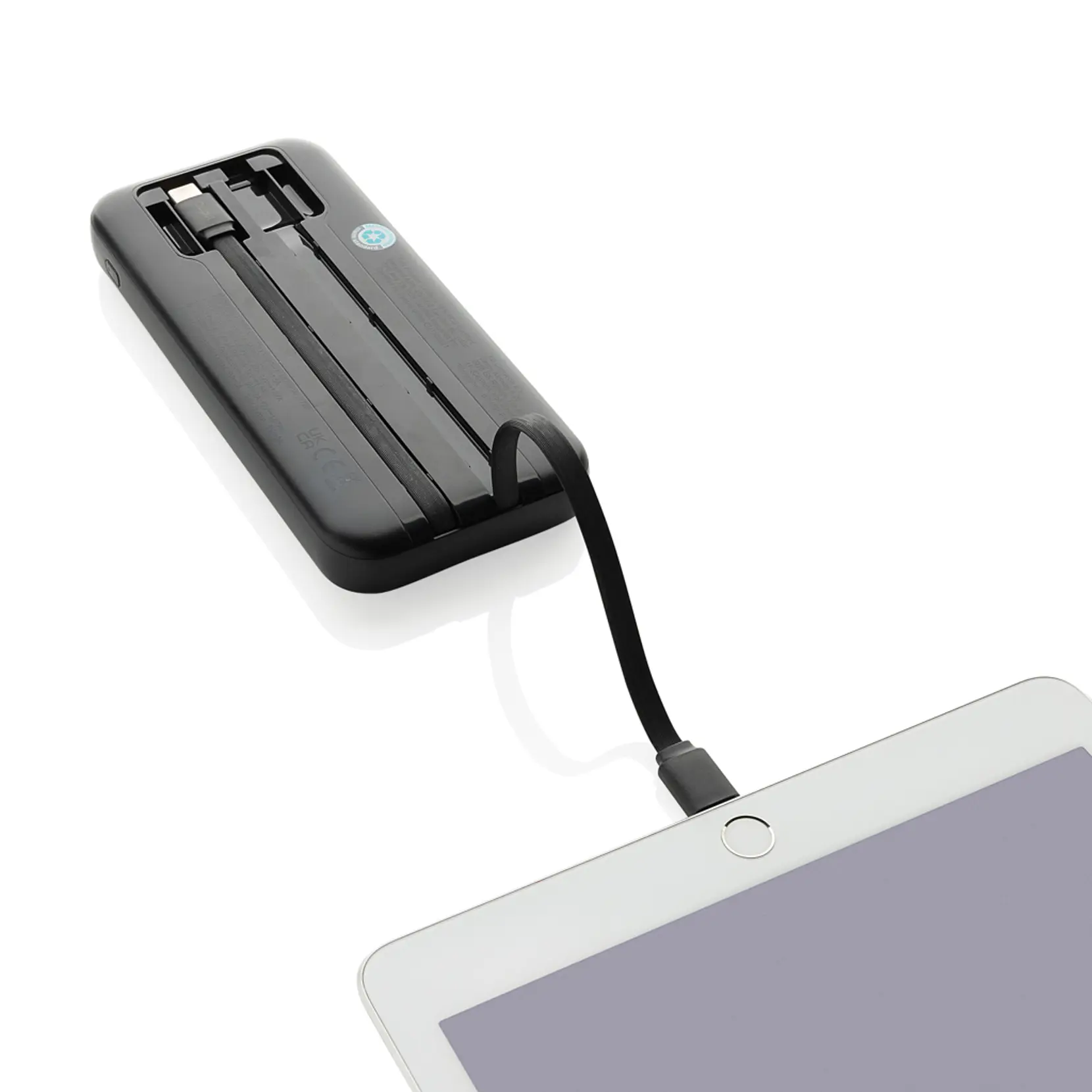 Bild på Turbopack RCS plast powerbank 10.000 integrerade kablar