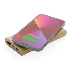 Bild på 8.000 mAh, 5W trådlös powerbank i bambu