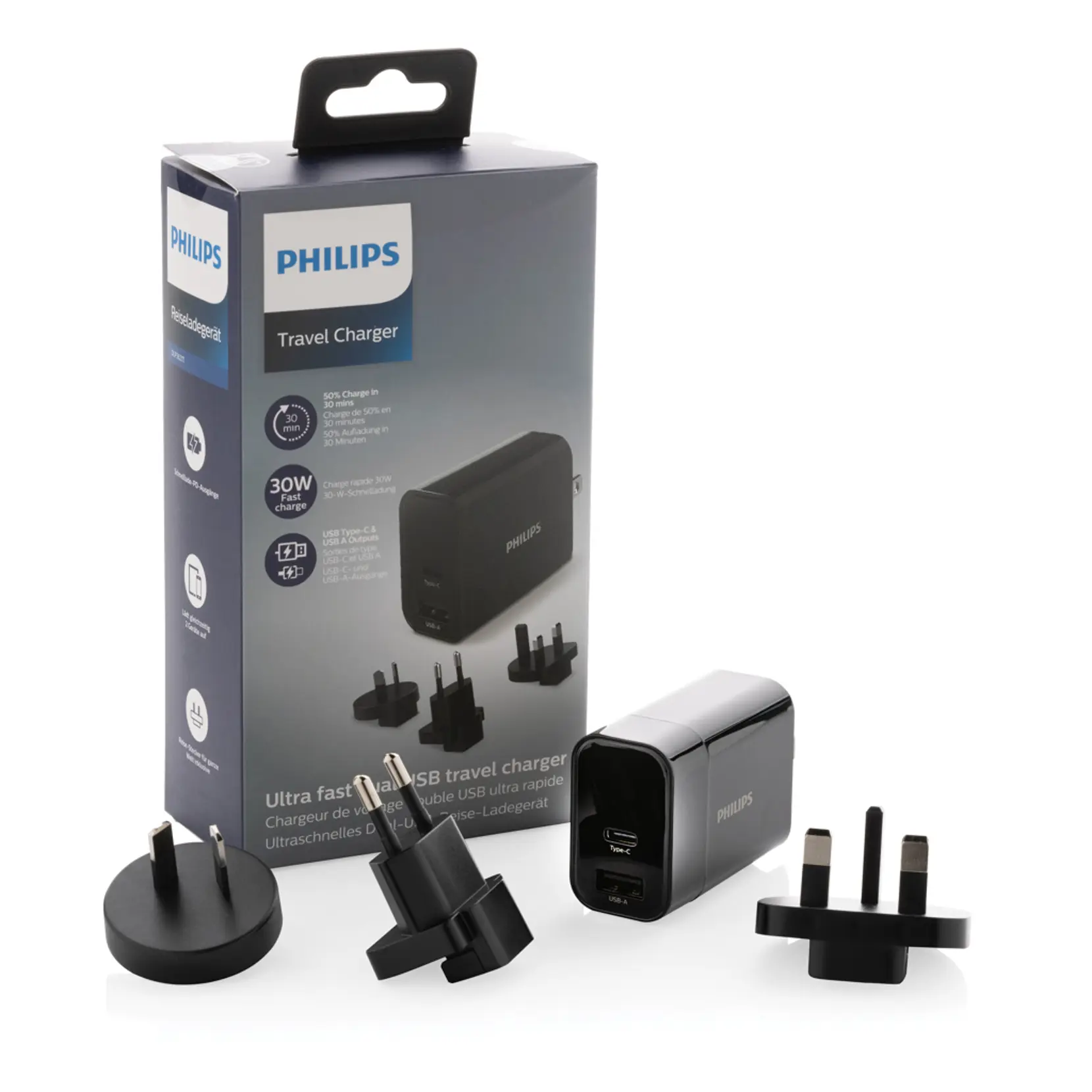 Bild på Philips 30W ultrasnabb PD reseladdare