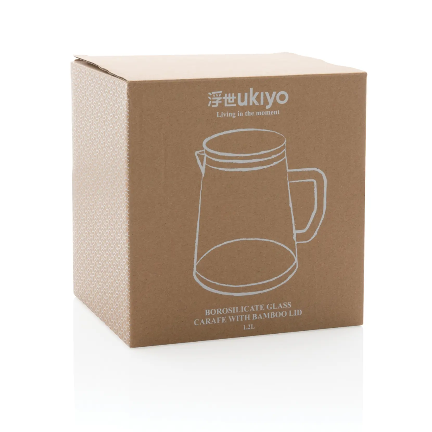 Bild på Ukiyo karaff i borosilikatglas med bambulock 1.2L