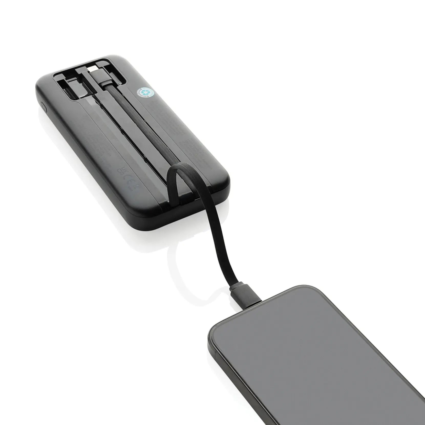 Bild på Turbopack RCS plast powerbank 10.000 integrerade kablar
