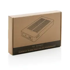 Bild på Sunwick 10.000mAh solcellspowerbank i bambu