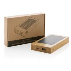 Bild på Sunwick 10.000mAh solcellspowerbank i bambu