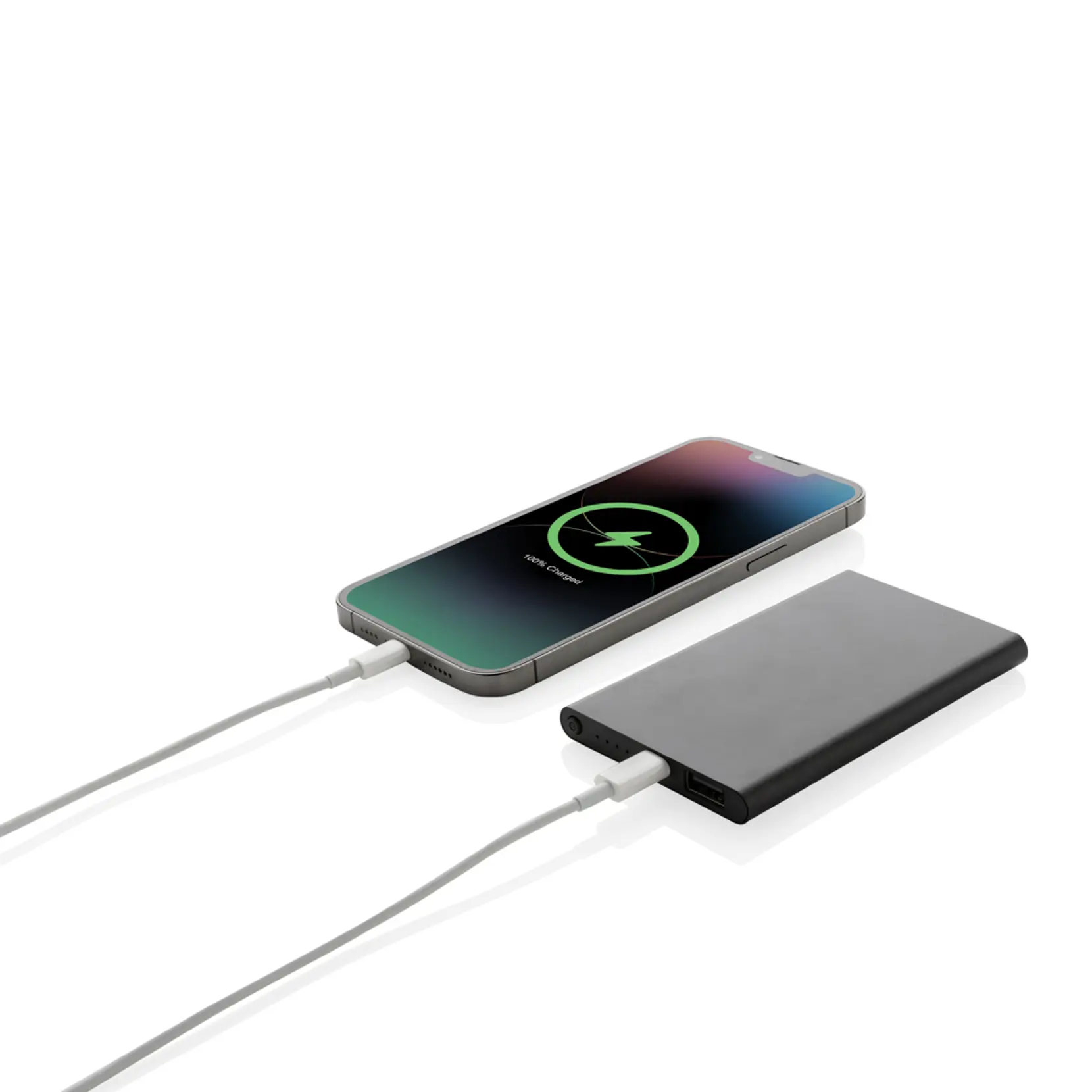 Bild på 4.000mAh powerbank, type C, RCS återvunnen plast/aluminium