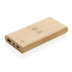 Bild på 8.000 mAh, 5W trådlös powerbank i bambu