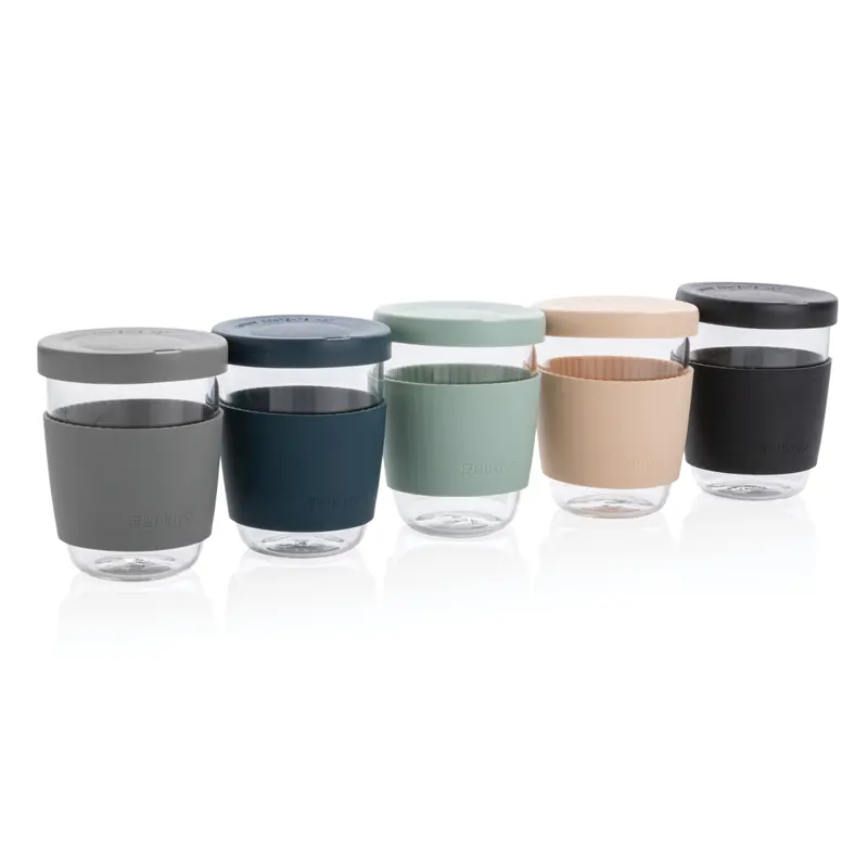 Ukiyo borosilikatglas med silikonlock och sleeve