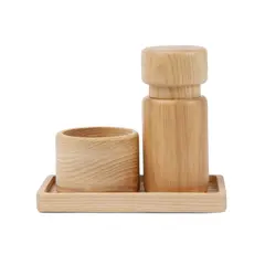 Bild på VINGA Retro FSC® askträ salt & peppar set