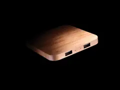 Bild på 5W trådlös laddare i bambu med USB