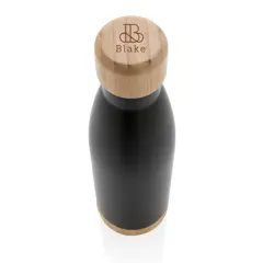 Bild på Vakuum stainless steel flaska med kork och botten i bambu