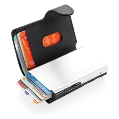 Bild på Standard aluminium RFID korthållare med PU plånbok