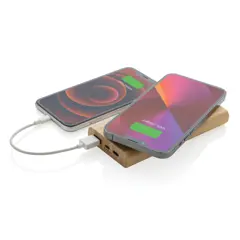 Bild på 8.000 mAh, 5W trådlös powerbank i bambu