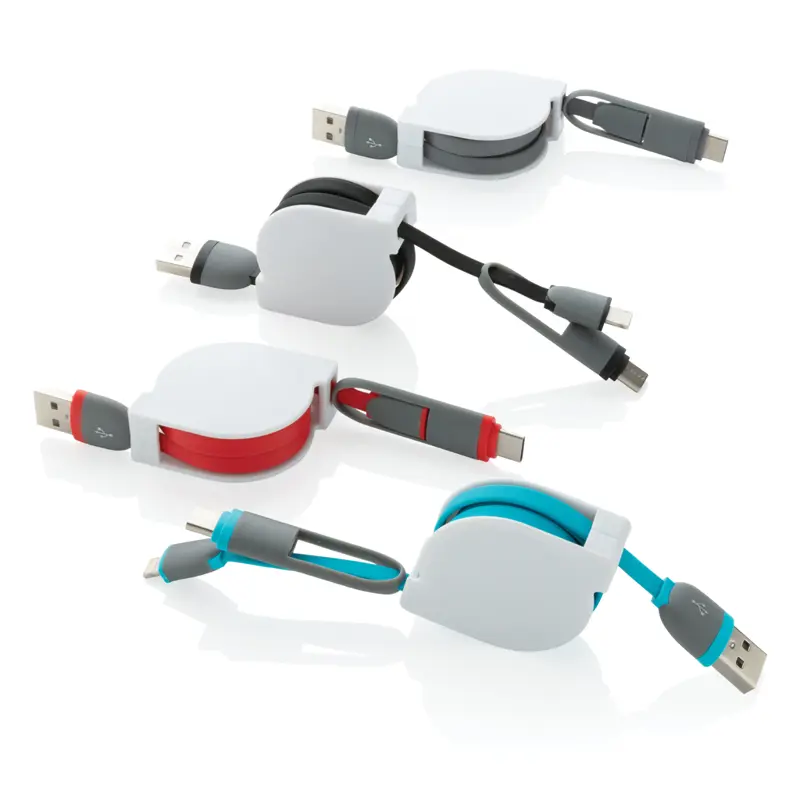 Utdragbar 3-i-1 kabel