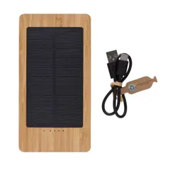 Bild på Sunwick 10.000mAh solcellspowerbank i bambu