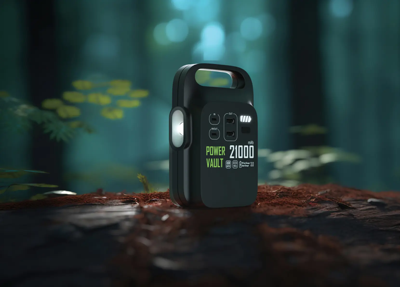 Bild på Power Vault 21.000 mAh bärbar kraftstation RCS rplast