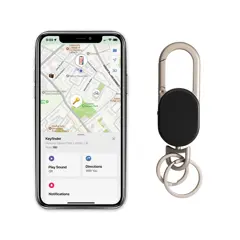 Bild på Keyfinder-nyckelring , kan spåras världen runt och med USB C