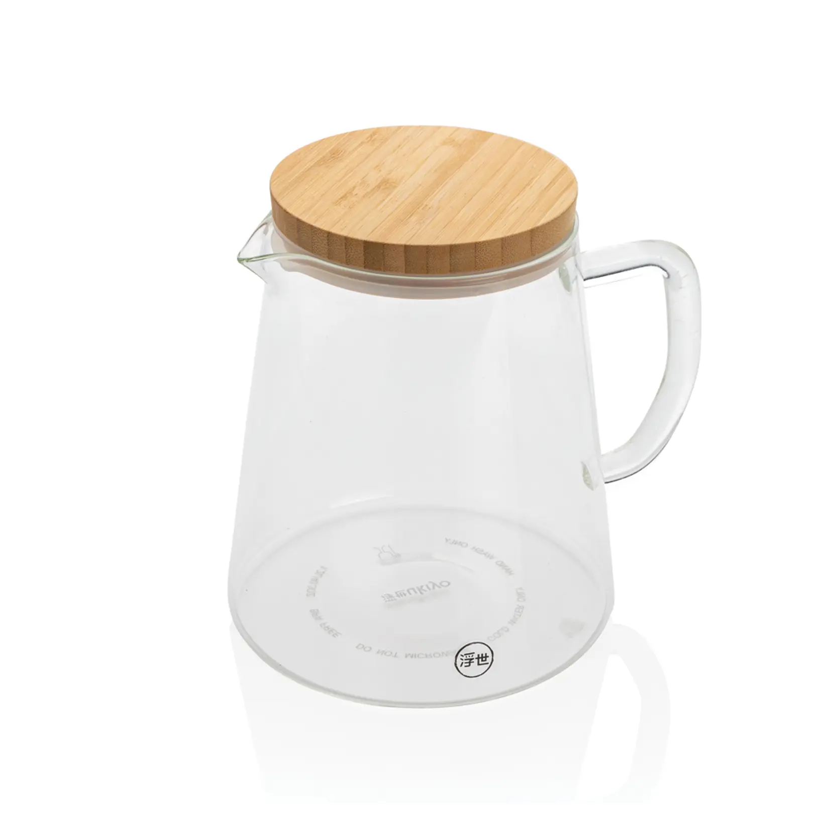 Bild på Ukiyo karaff i borosilikatglas med bambulock 1.2L