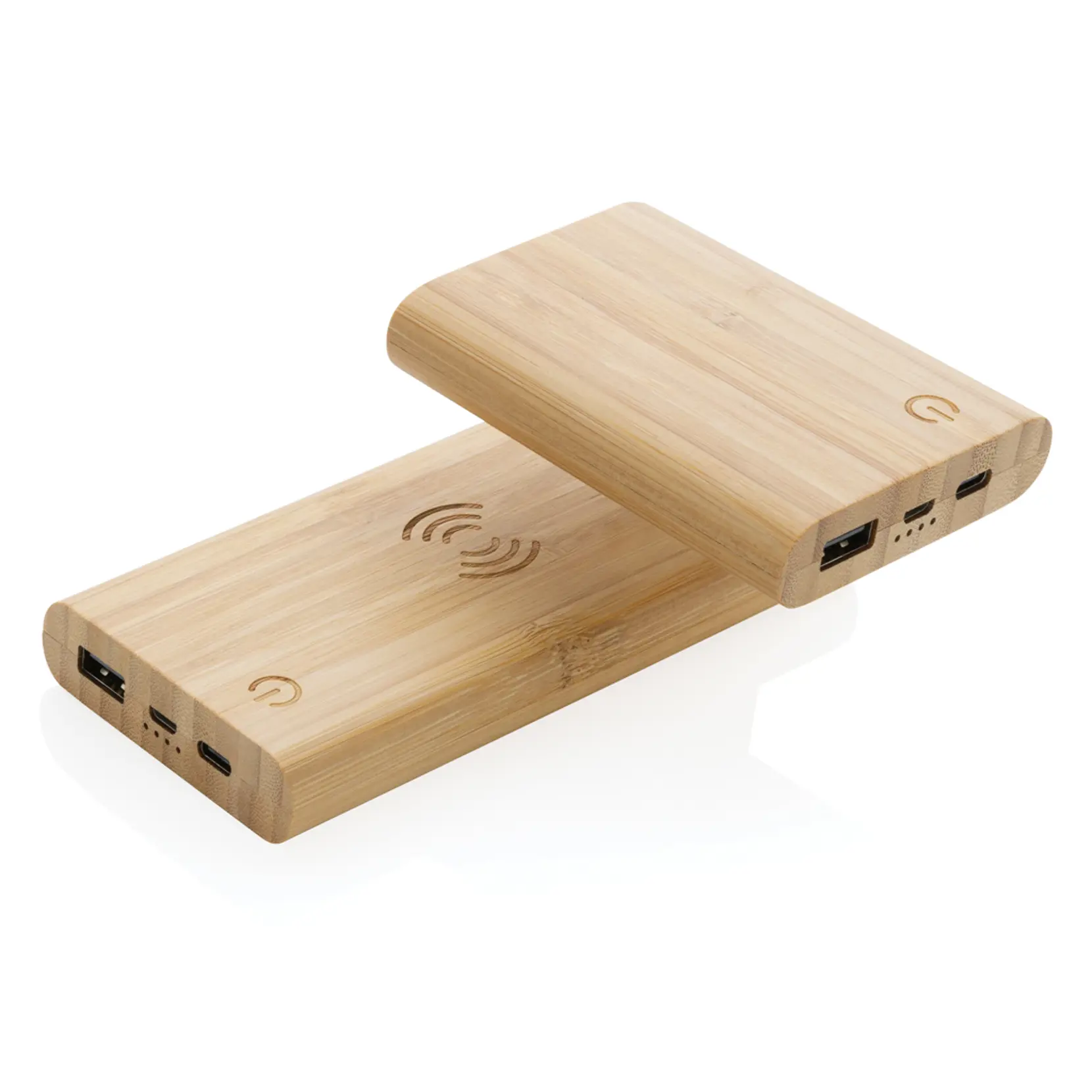 Bild på 8.000 mAh, 5W trådlös powerbank i bambu