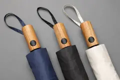 Bild på Kaycey 21” AWARE™ RPET Acacia trä mini paraply auto open