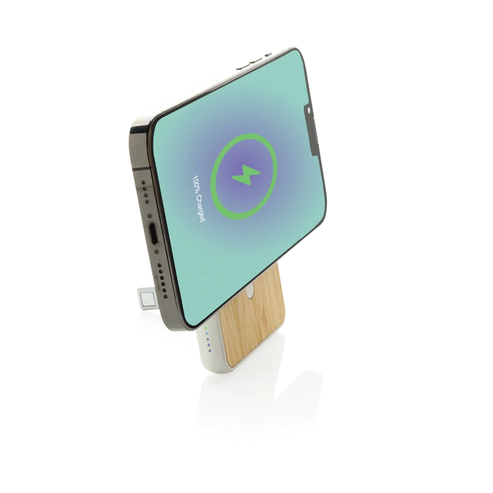 Bild på Zen RCS plast 5000 mah 5W magnetisk powerbank i bambu