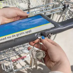 Bild på Nyckelring med kundvagnspolett i RCS återvunnen zinklegering