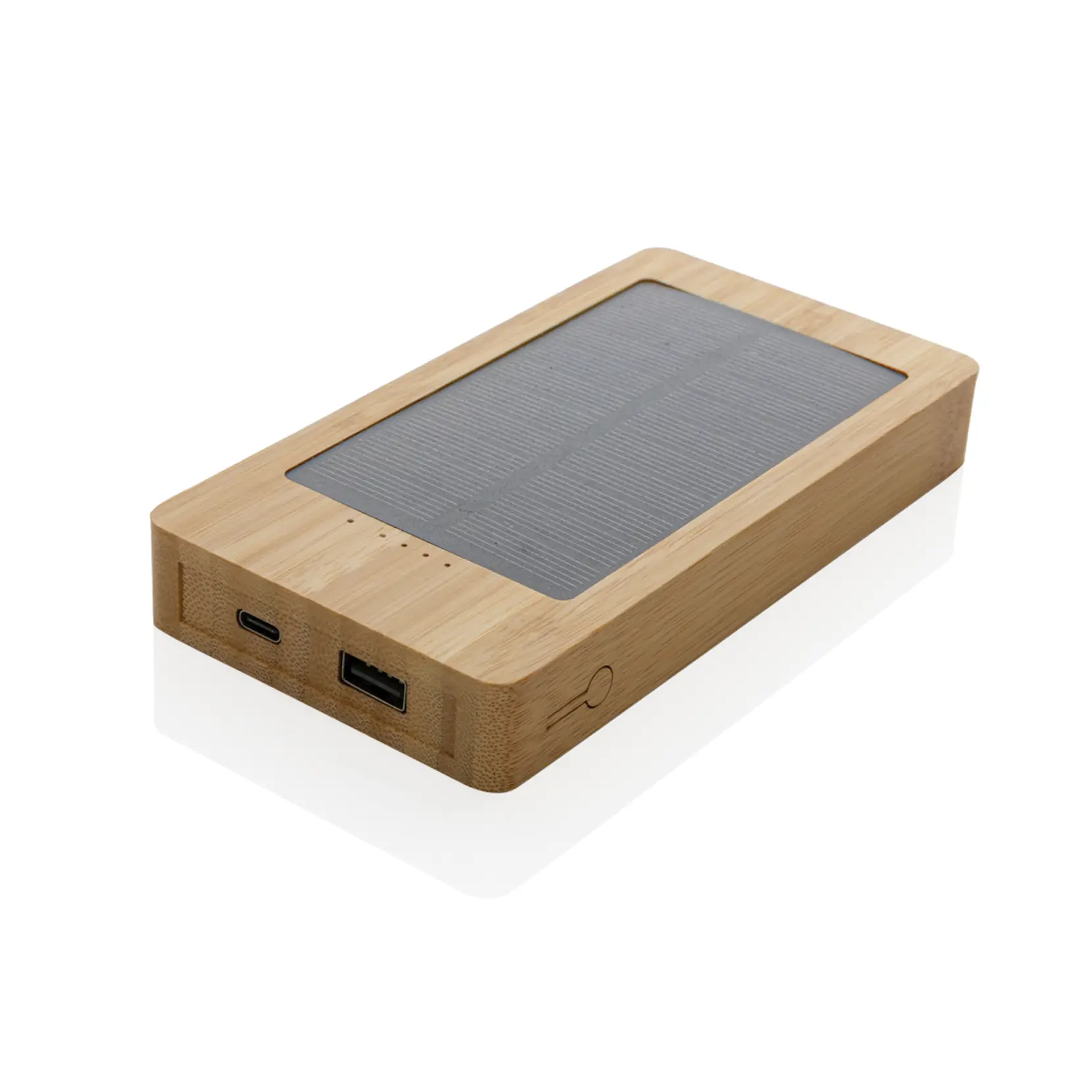 Bild på Sunwick 10.000mAh solcellspowerbank i bambu