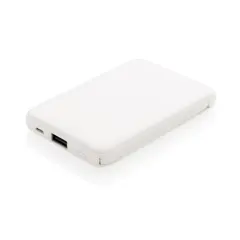 Bild på 5.000 mAh powerbank i fickformat med integrerade kablar