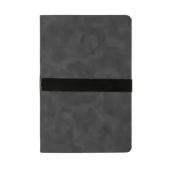 Bild på A5 hardcover PU anteckningsbok med mobil och-pennhållare