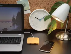 Bild på 5W trådlös laddare i bambu med USB