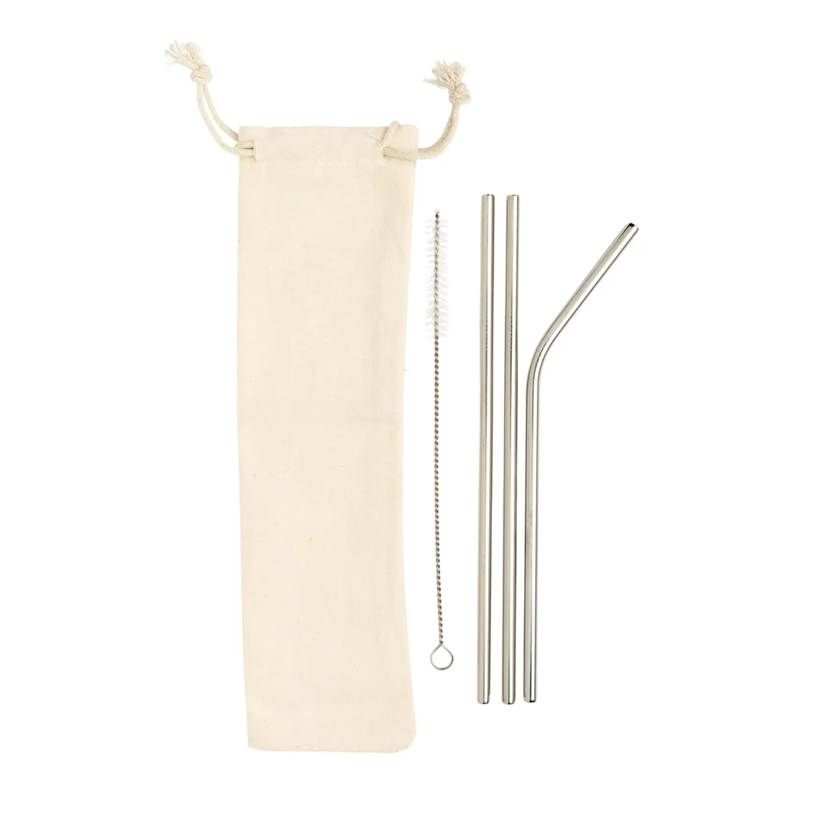 Bild på 3-pack återanvändningsbara sugrör i stainless steel