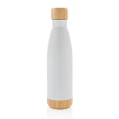 Bild på Vakuum stainless steel flaska med kork och botten i bambu