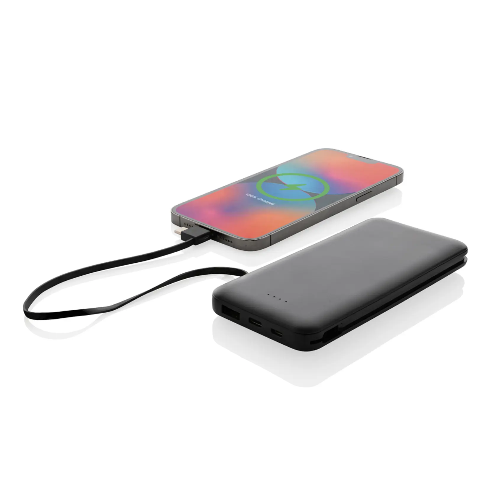 Bild på Lockhart 10.000mAh powerbank, integrerade kablar, RCS plast