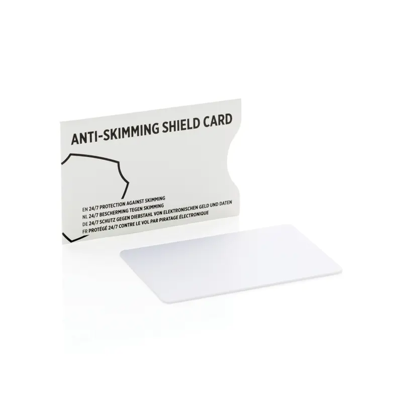 Anti-skimming kortsköld med aktivt störnings-chip