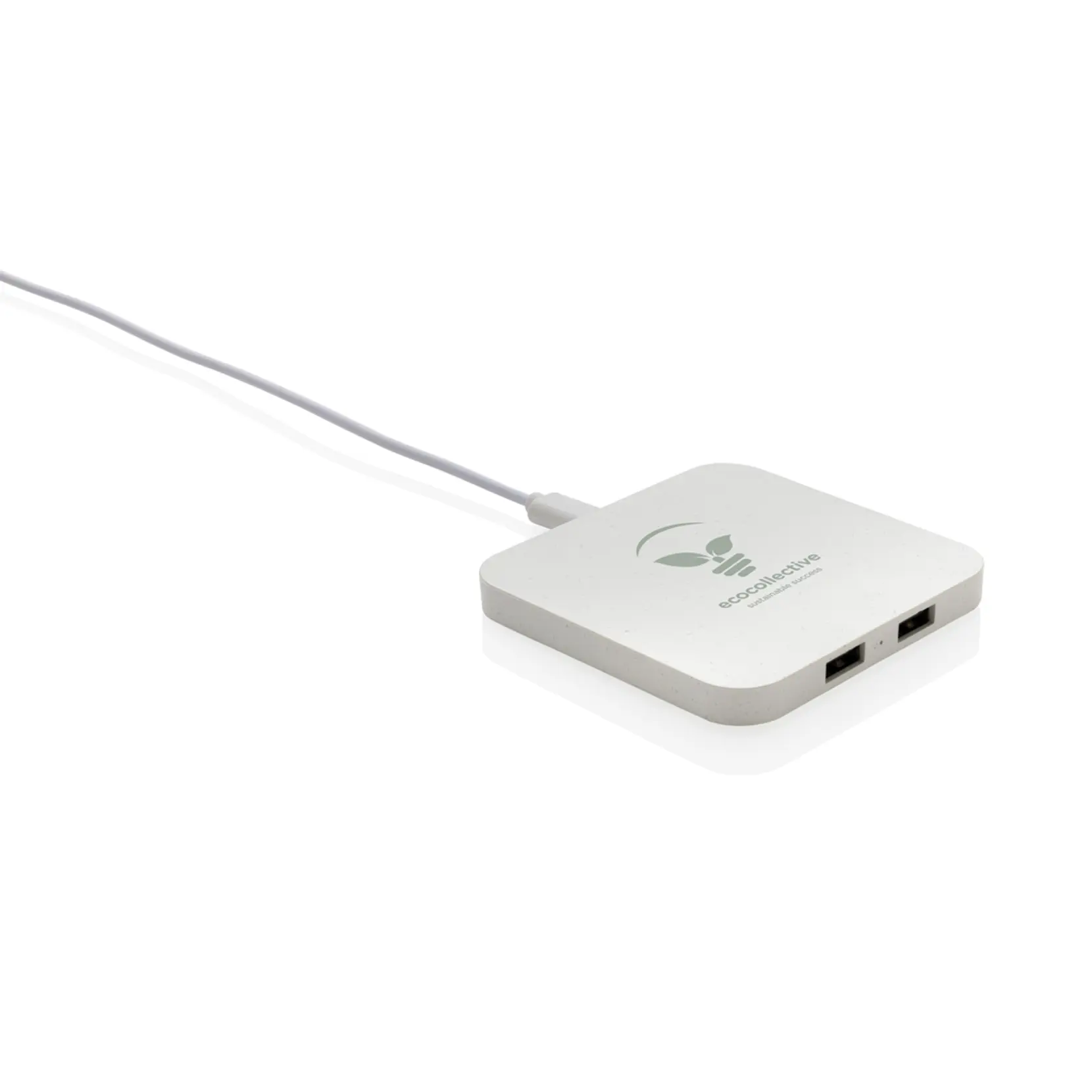 Bild på 10W trådlösa laddare m. USB portar RCS återvunnen plast