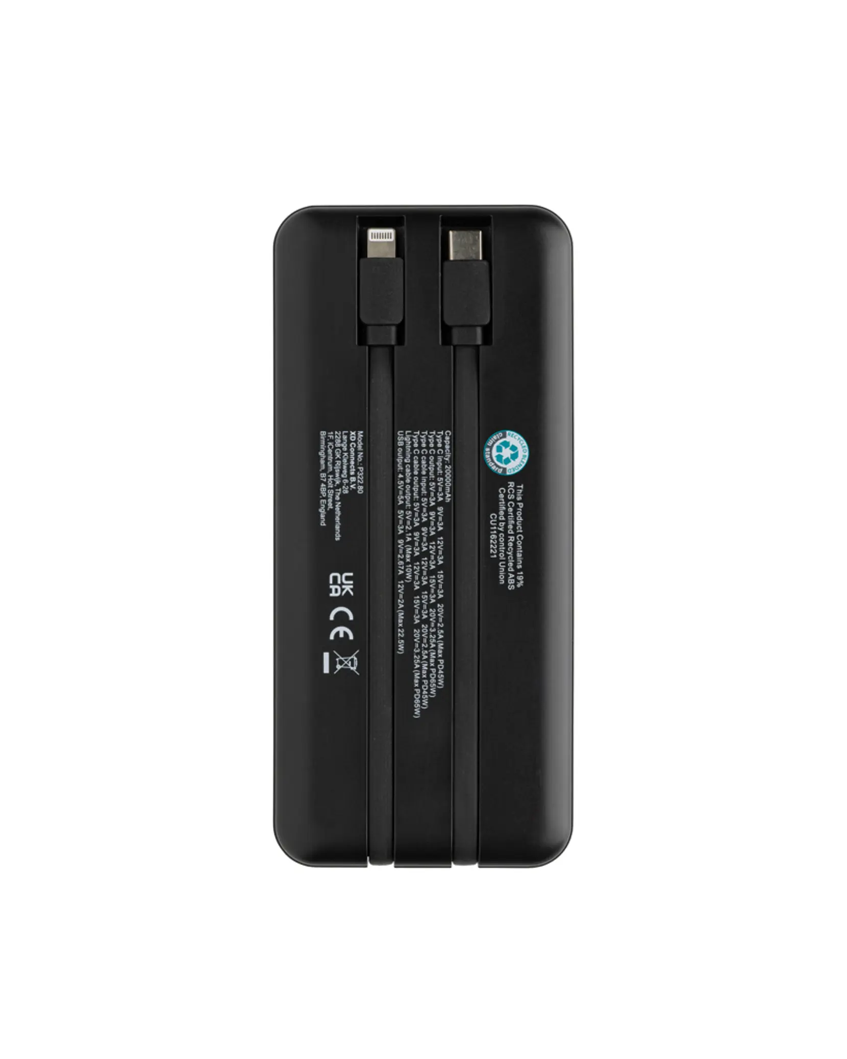 Bild på Gridley 20.000mAh/65W laptop powerbank RCS plast