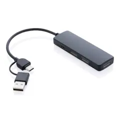 Bild på USB hub i RCS återvunnen plast med dubbel input