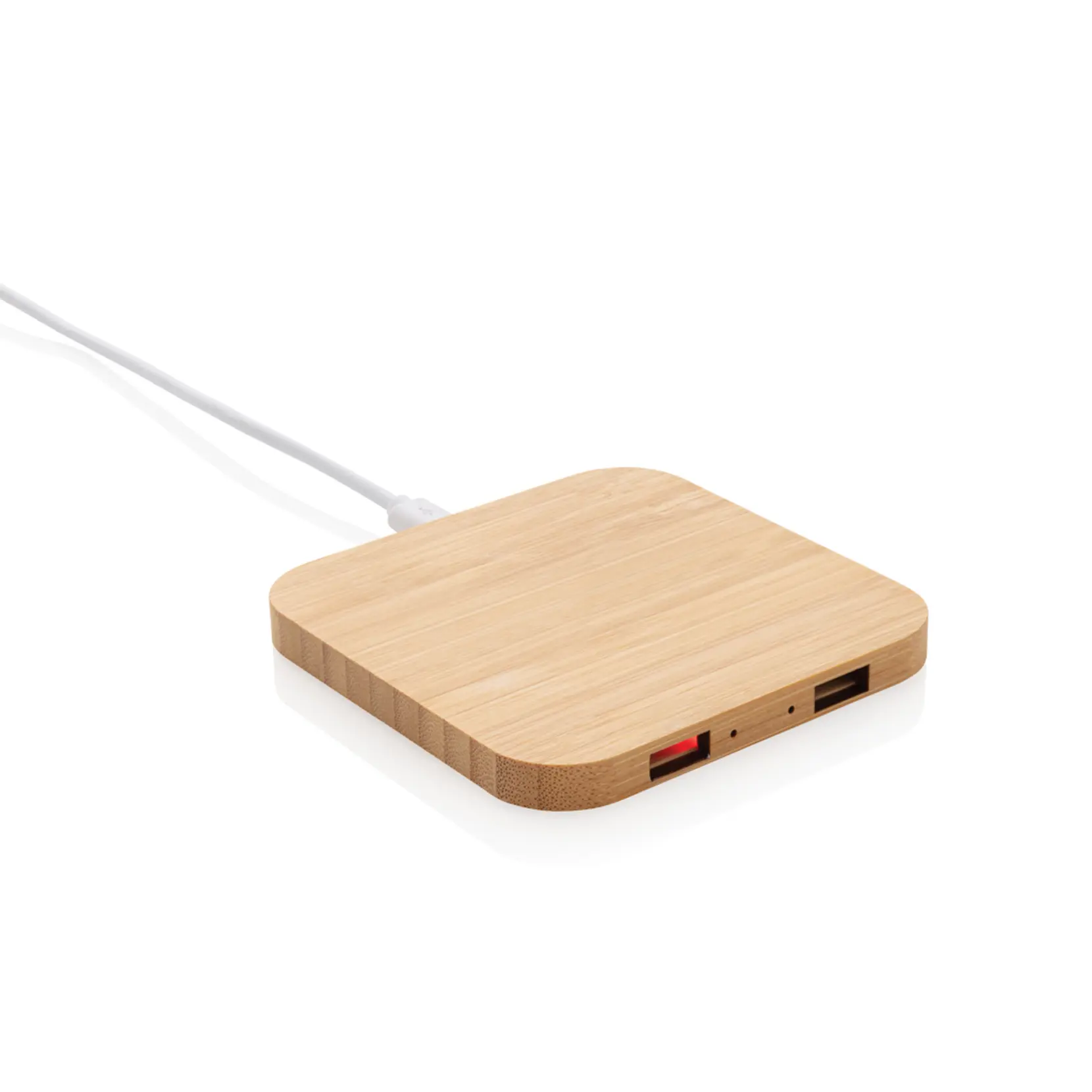 Bild på 5W trådlös laddare i bambu med USB