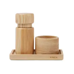 Bild på VINGA Retro FSC® askträ salt & peppar set