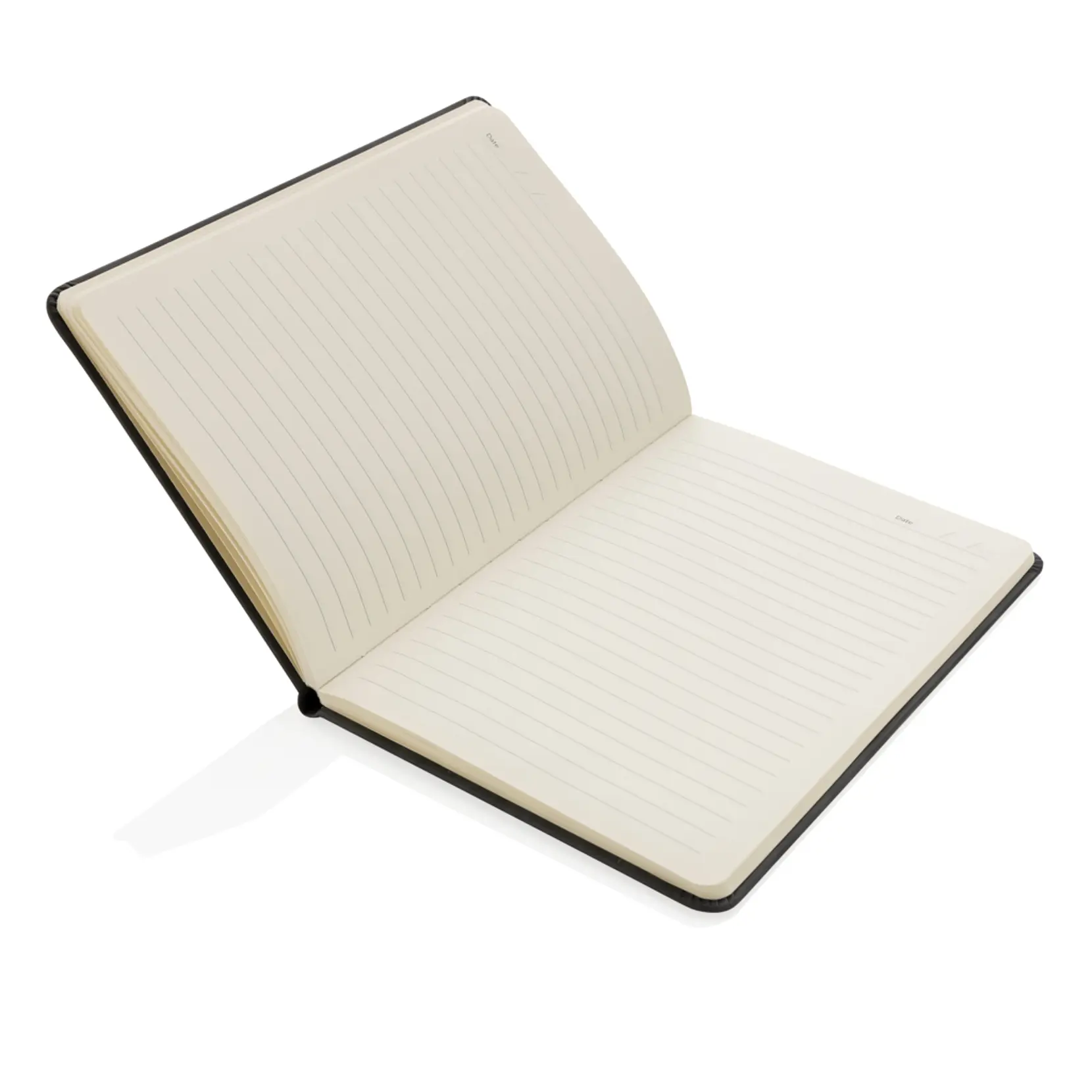 Bild på A5 hardcover PU anteckningsbok med mobil och-pennhållare
