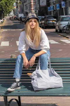Bild på Impact AWARE™ shoppingkasse m. bälg återvunnen bomull 145gr