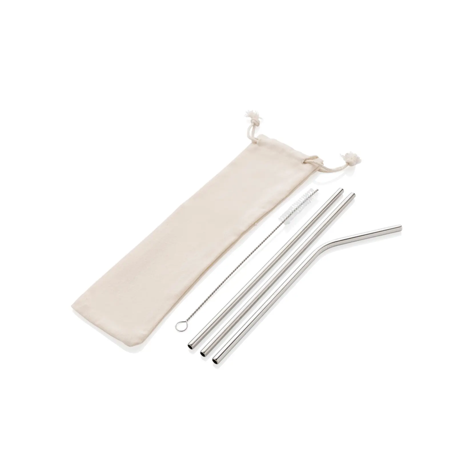 Bild på 3-pack återanvändningsbara sugrör i stainless steel