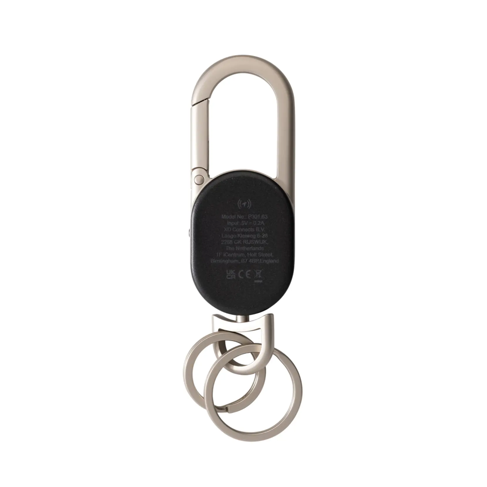 Bild på Keyfinder-nyckelring , kan spåras världen runt och med USB C