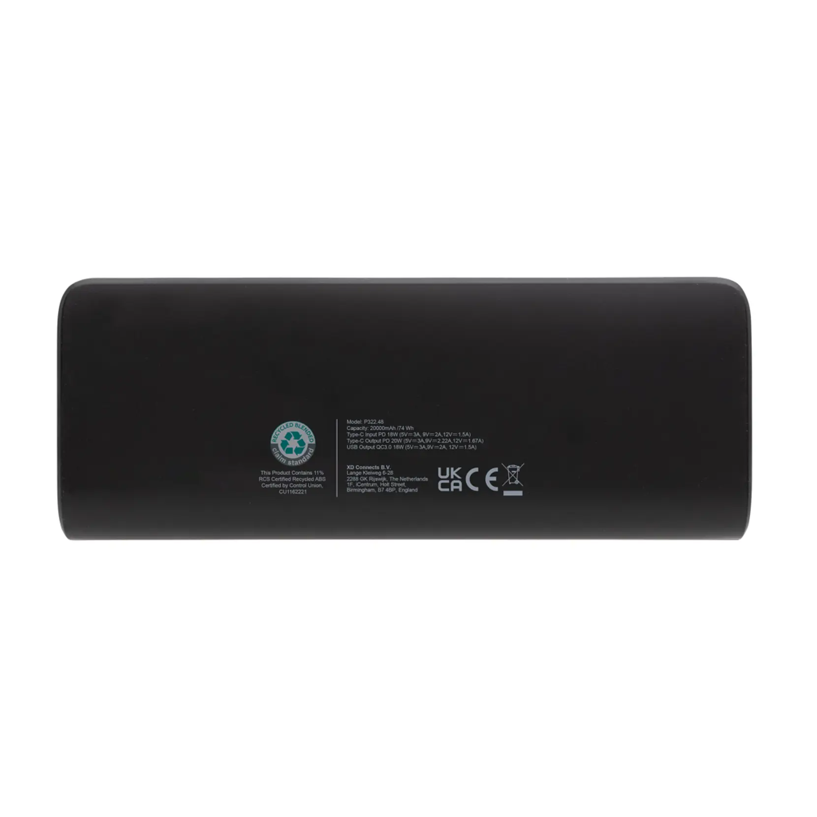 Bild på FlashCharge 20.000mAh powerbank snabbladdning, RCS rplast