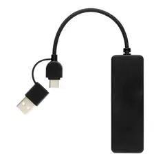 Bild på USB hub i RCS återvunnen plast med dubbel input